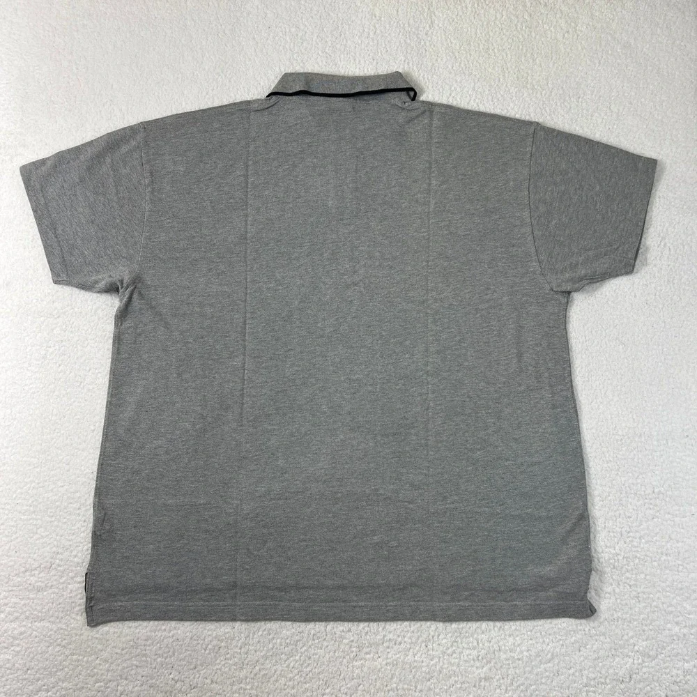 DKNY Polo Shirt Men's XL Grey Short Sleeve Tipped Collar Logo USA VTG NWT - Picture 2 of 12
